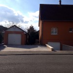 Aménagement extérieur à Hilbesheim (57), création d'une allée de garage et parking, pavage
